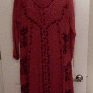 SR Fashion Red Dress XL 100% Rayon